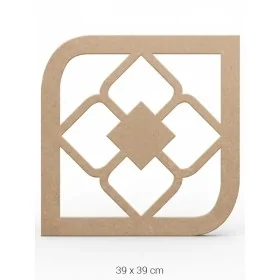 DS013 Baklava Motifli Dekoratif Duvar Süsü Ahşap Boyanabilir Obje